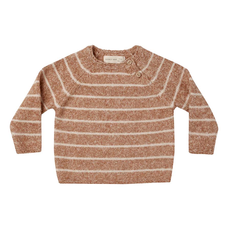 ace knit sweater | cinnamon stripe