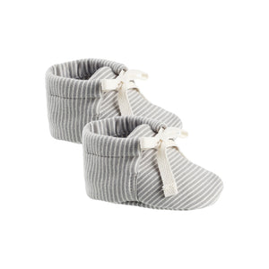 baby booties | blue micro stripe