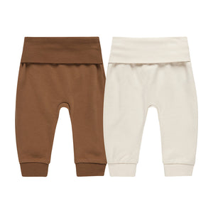 baby pant set | cinnamon + natural