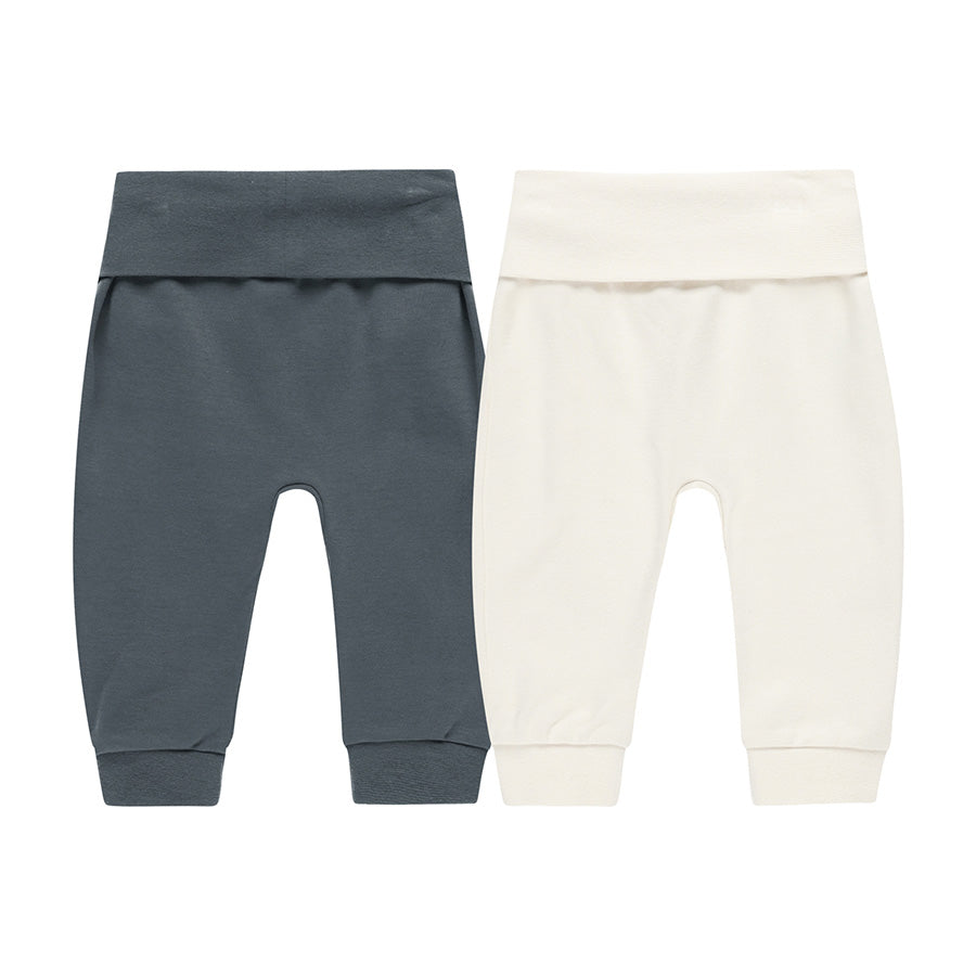 baby pant set | indigo + ivory