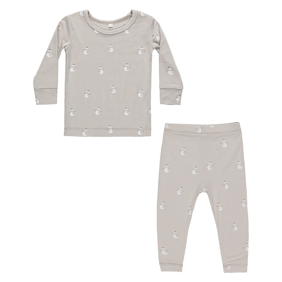 bamboo pajama set | snowmen