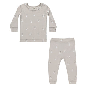 bamboo pajama set | snowmen