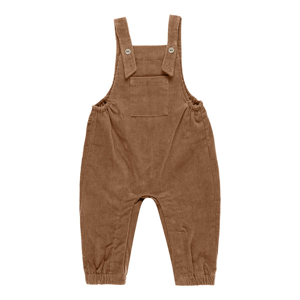 corduroy baby overalls | cinnamon