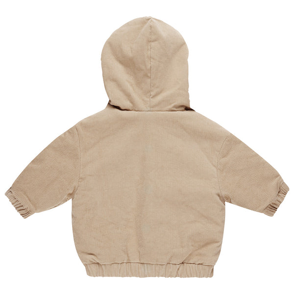 corduroy hooded jacket | latte