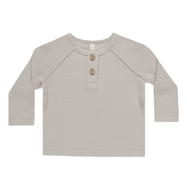 henley knit top | fog