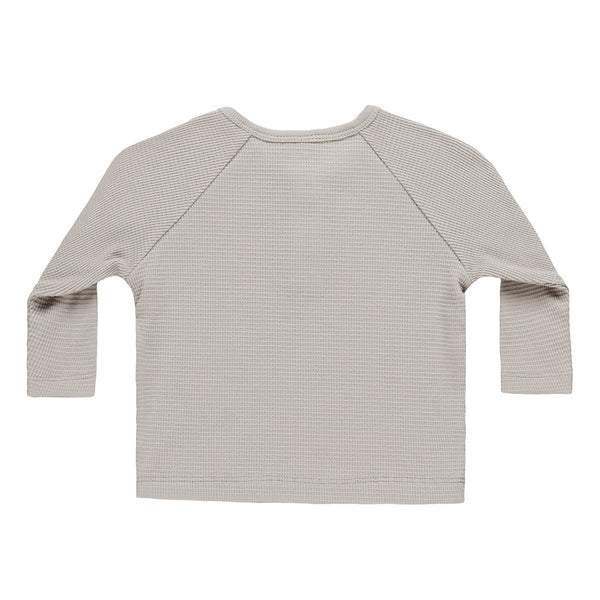 henley knit top | fog