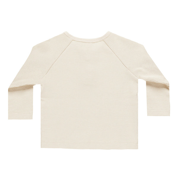 henley knit top | natural