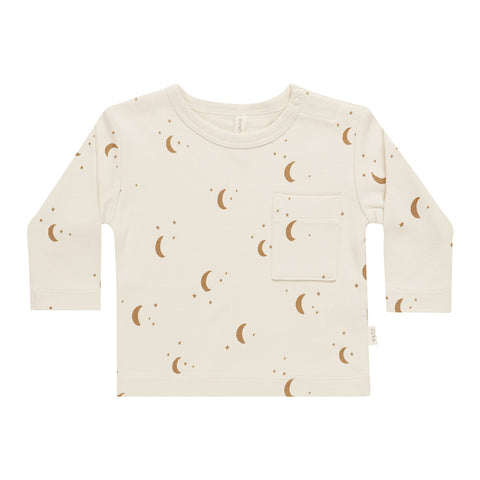 long sleeve pocket tee | moons