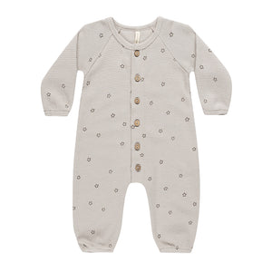 waffle long sleeve jumpsuit | stars