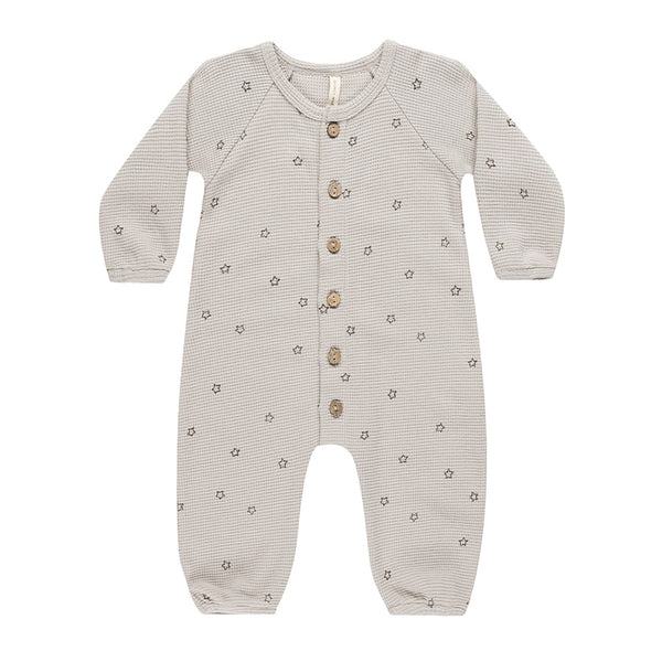 waffle long sleeve jumpsuit | stars