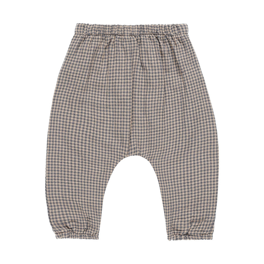 woven pant | indigo gingham