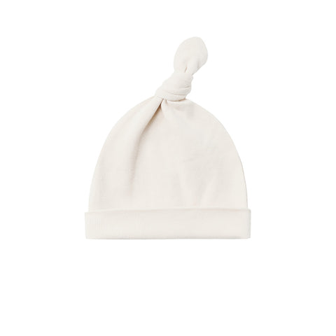 knotted baby hat | ivory