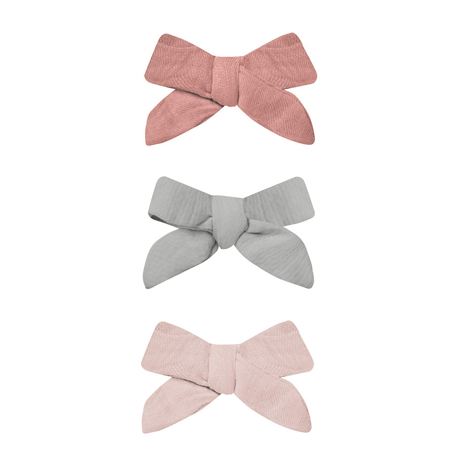 bow w. clip | set of 3 - lipstick + sky + bubblegum