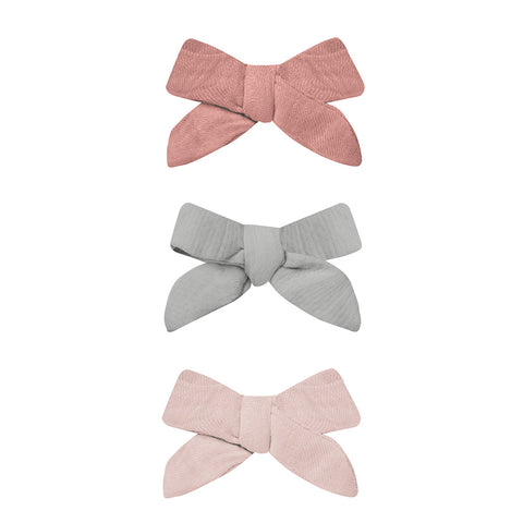 bow w. clip | set of 3 - lipstick + sky + bubblegum