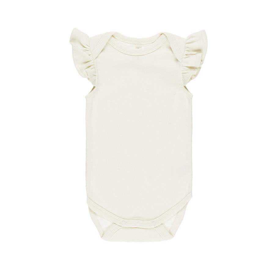 flutter sleeve bodysuit | ivory