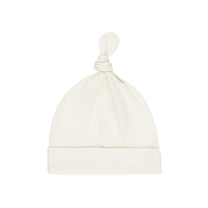 knotted baby hat | ivory