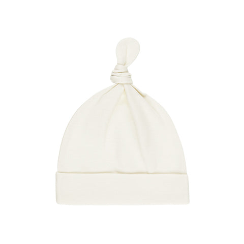 knotted baby hat | ivory