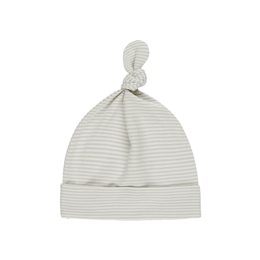 knotted baby hat | sky micro stripe