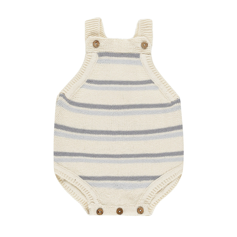 tatum romper | blue stripe