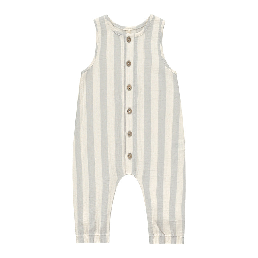 woven jumpsuit | sky stripe