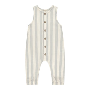 woven jumpsuit | sky stripe