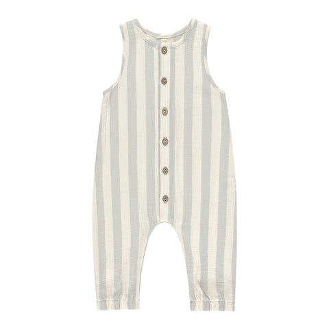 woven jumpsuit | sky stripe