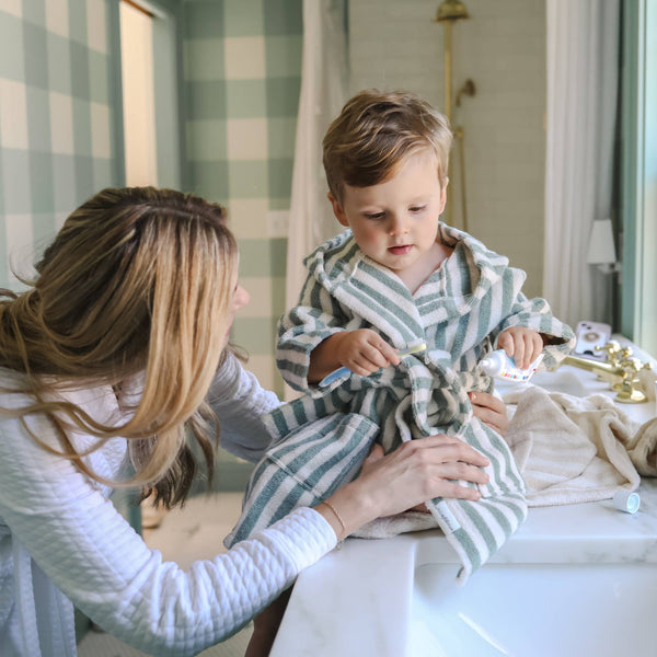 robe towel | slate