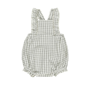 chiara romper | eucalyptus gingham