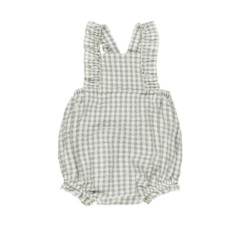 chiara romper | eucalyptus gingham