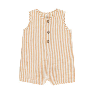 maverick romper | grapefruit stripe