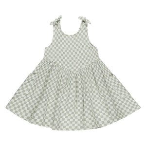 summer dress | sage check