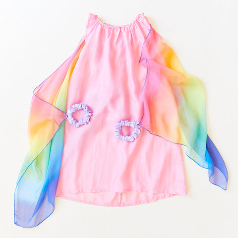fairy dress | pink + rainbow