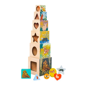 enchanted forest stacking blocks