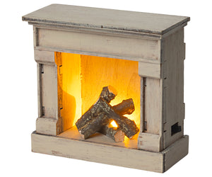 miniature | fireplace - off white