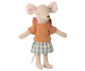 tricycle mouse | big sister with bag - old rose