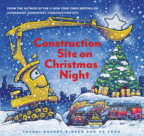 construction site on christmas night