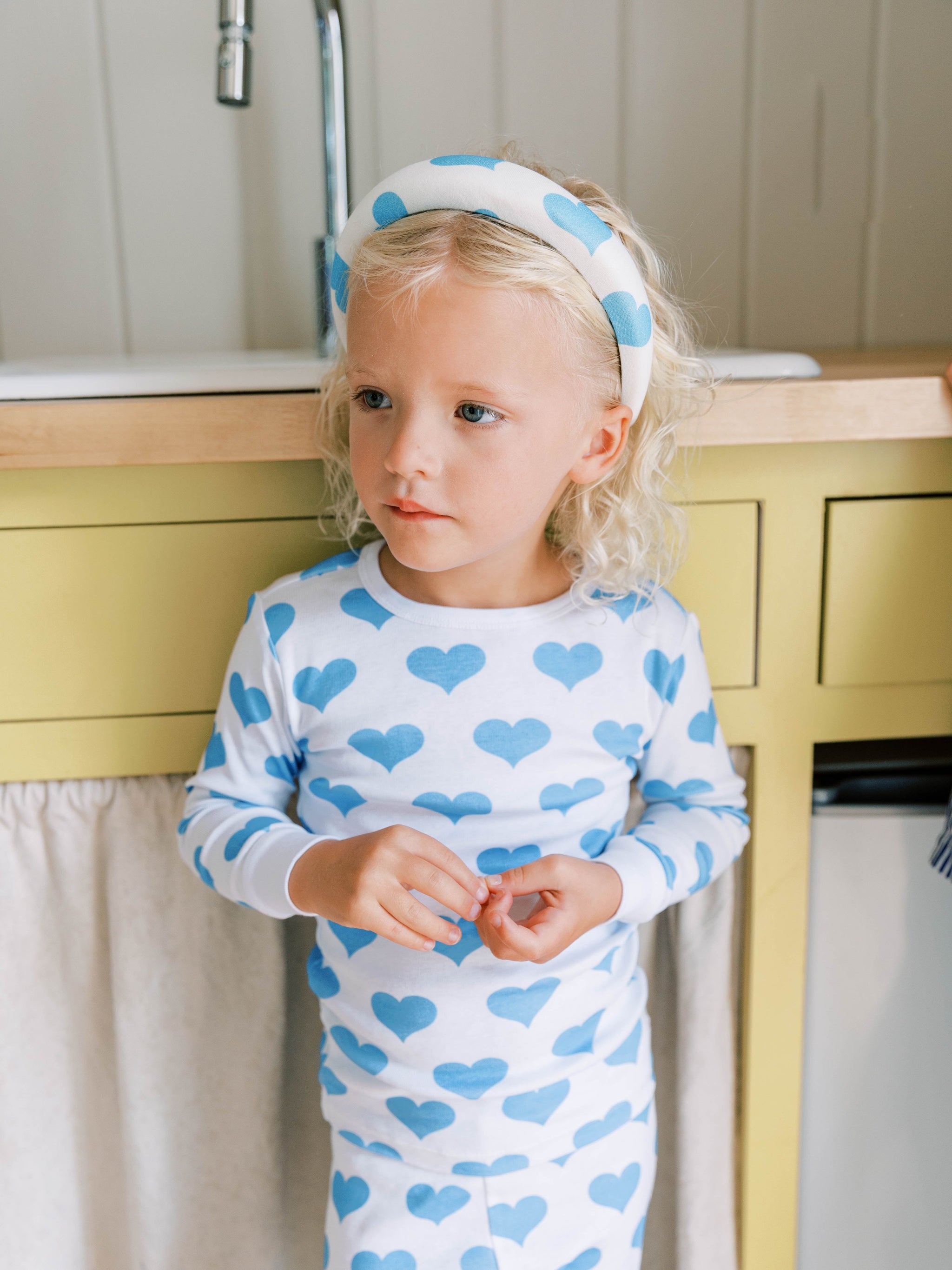 Blue heart pajamas sale