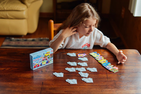 memory & matching game | trucks & a bus