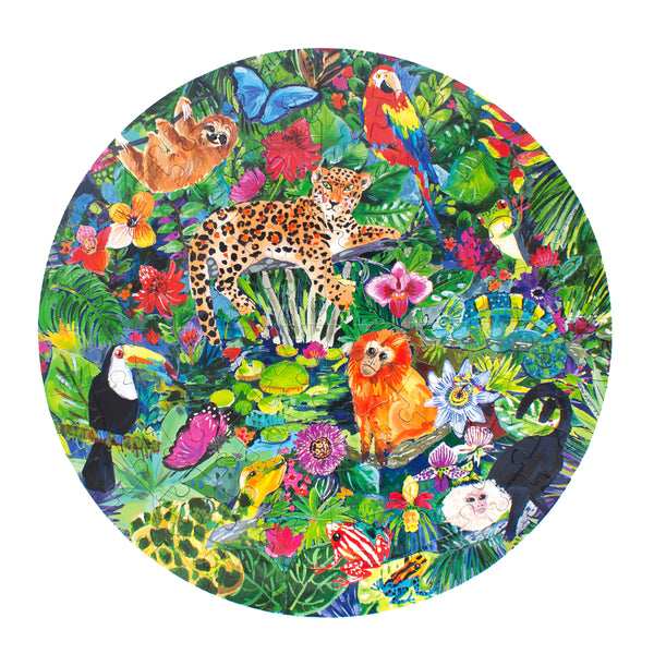 100 piece round puzzle | rainforest