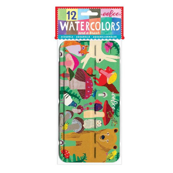 watercolor tin | mushrooms