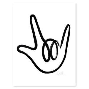 hand sign | asl i love you print