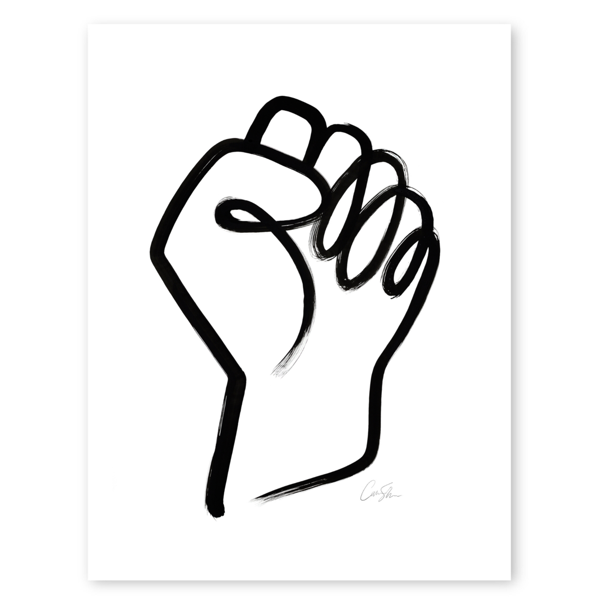 hand sign | resist print
