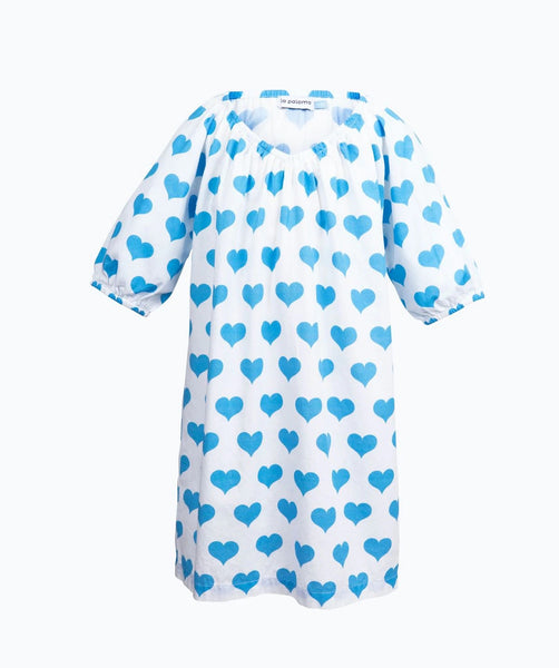 girl's parker house dress | blue hearts