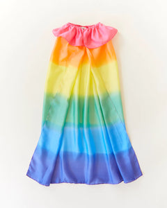 silk cape | rainbow