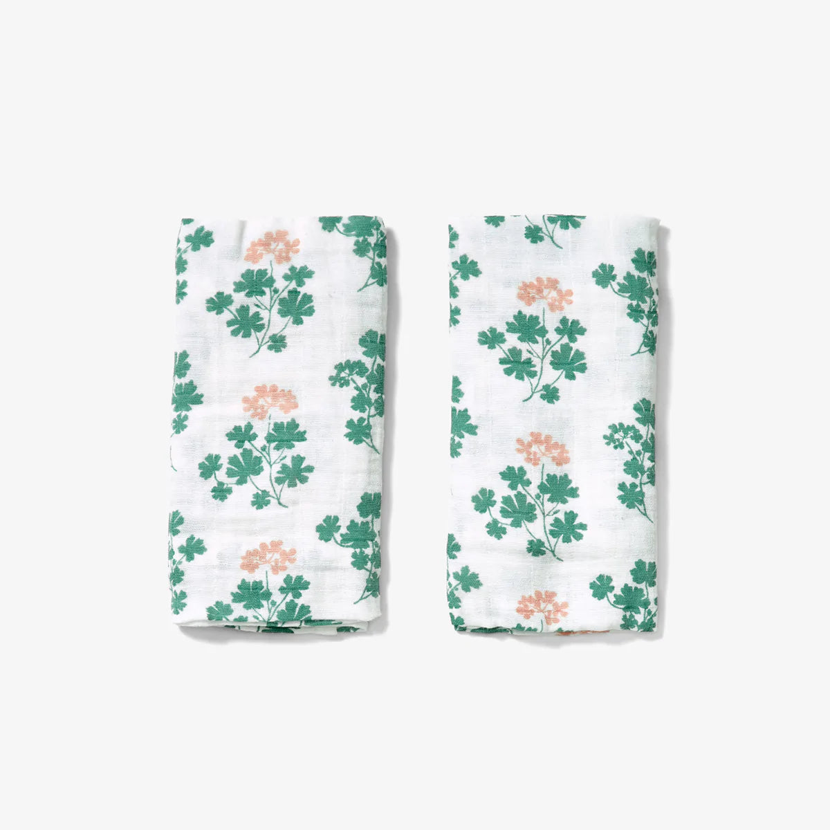 burp cloth set | geranium - spruce