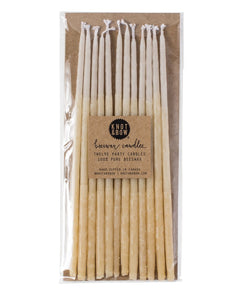 tall beeswax party candles | natural