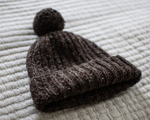 handknit wool beanie