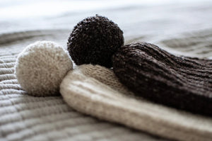 handknit wool beanie