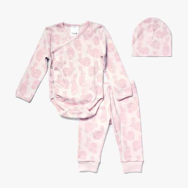 baby clothing set | bunny - blush