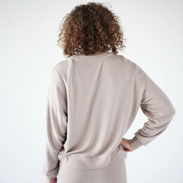 women's vintage pullover | fawn